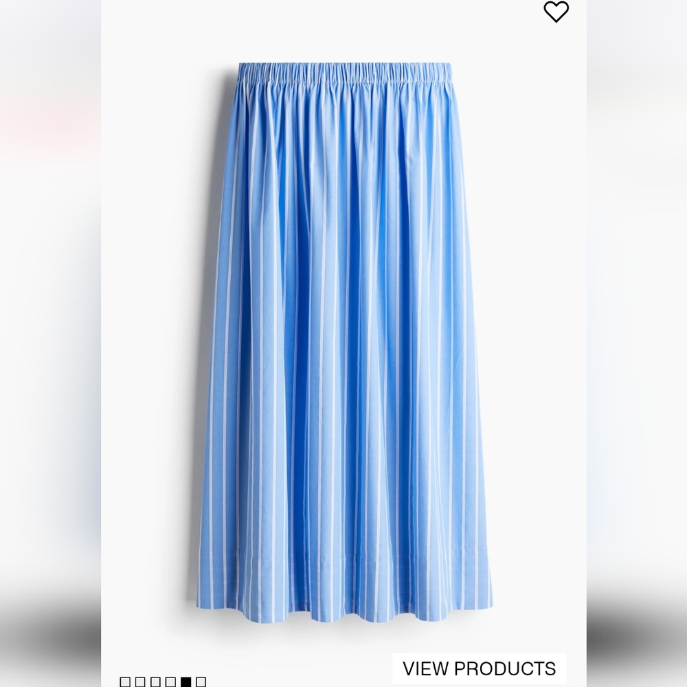 Cotton Midi Skirt